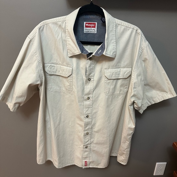 WRANGLER | Men’s 2XL Lightweight Khaki Cargo Shirt - Picture 1 of 3
